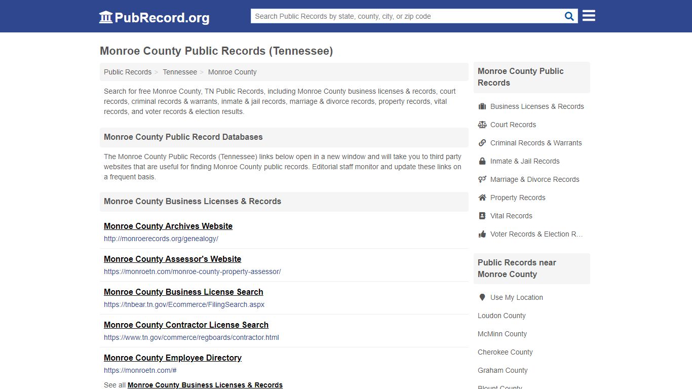 Free Monroe County Public Records (Tennessee Public Records)